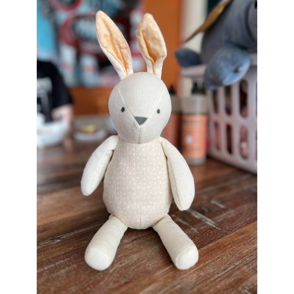 Cloud Island Polka Dot Bunny Rabbit Plush Stuffed Animal Toy Baby Shower Gift 0M